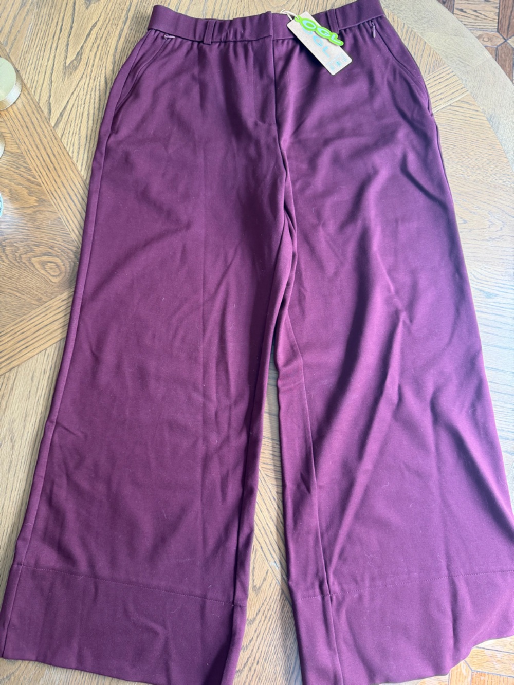 OGL Maroon Wide Leg Trousers